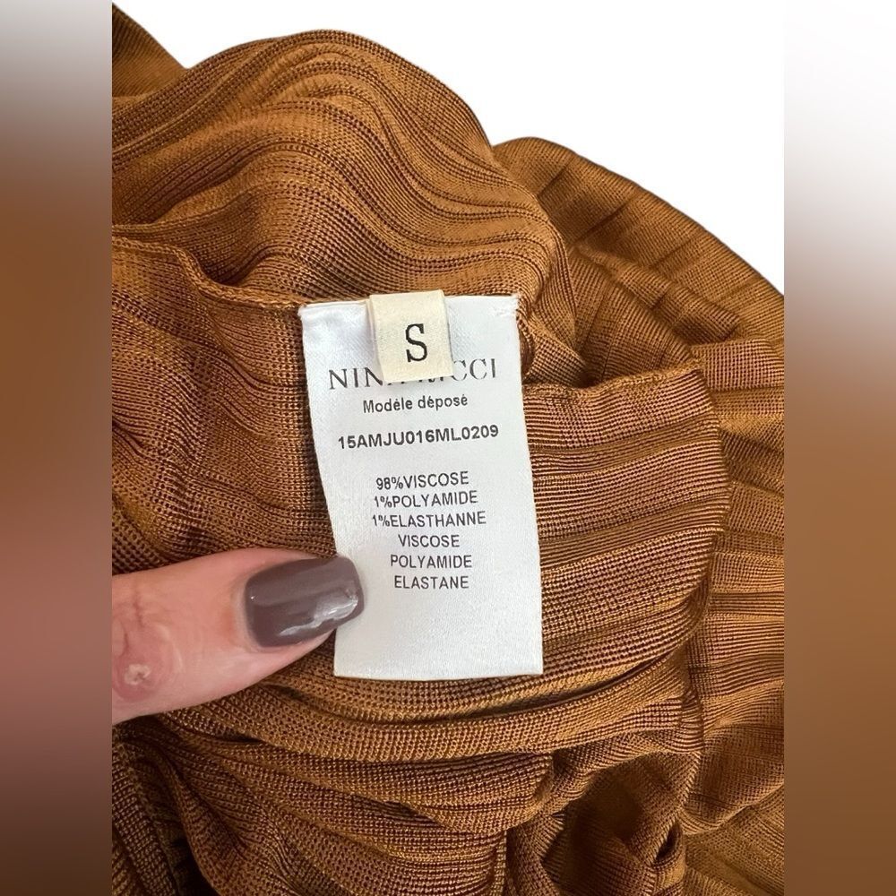 NINA RICCI Pleated Knee Length Skirt size S - Picture 5 of 5
